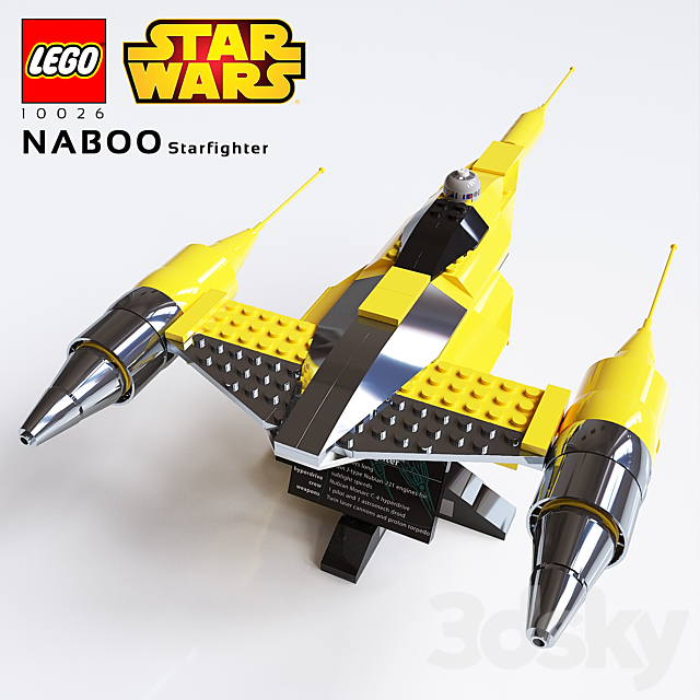 LEGO SW Naboo Starfighter 3DSMax File - thumbnail 1