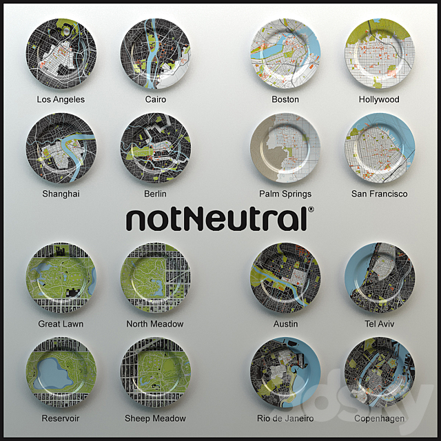 Plate Collections by notNeutral. Set 1 3DSMax File - thumbnail 1