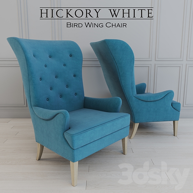 Hickory – Bird Wing Chair 3DSMax File - thumbnail 1