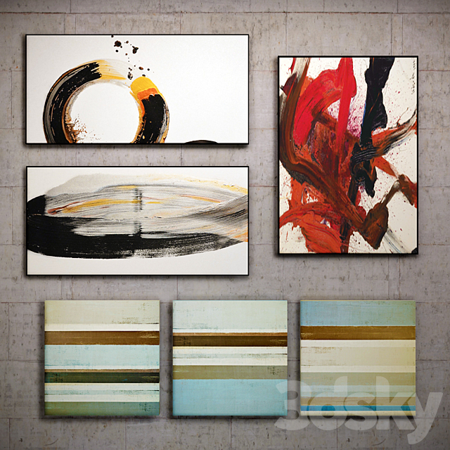 The picture in the frame: a collection of 43. Abstract 3DSMax File - thumbnail 1