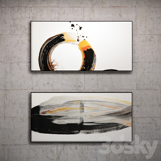 The picture in the frame: a collection of 43. Abstract 3DSMax File - thumbnail 2
