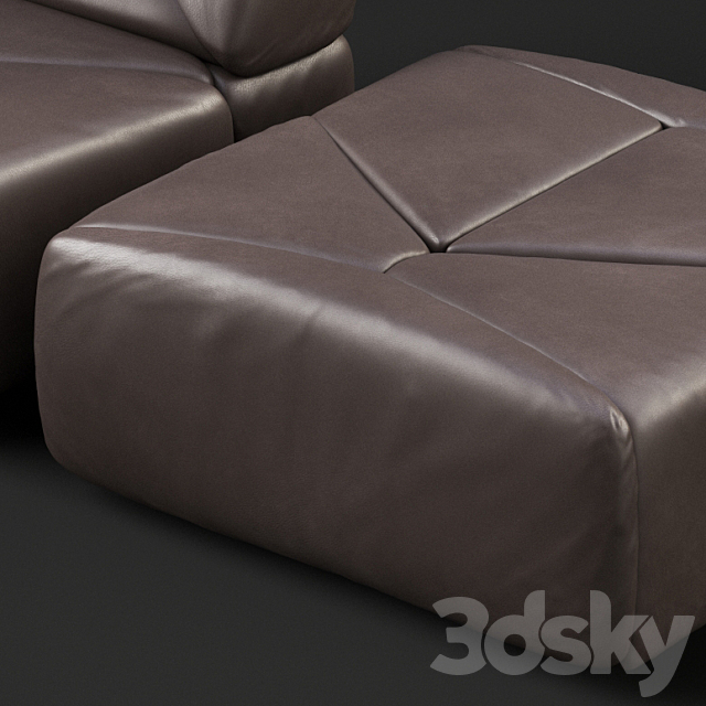 De Sede 88 pouf and base module 3d