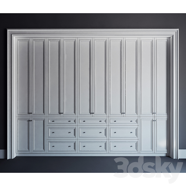 Built-in closet 01 \\ fitted wardrobe 01 3DSMax File - thumbnail 1