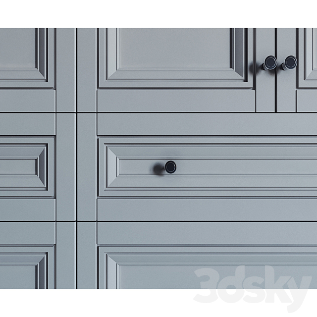 Built-in closet 01 \\ fitted wardrobe 01 3DSMax File - thumbnail 2