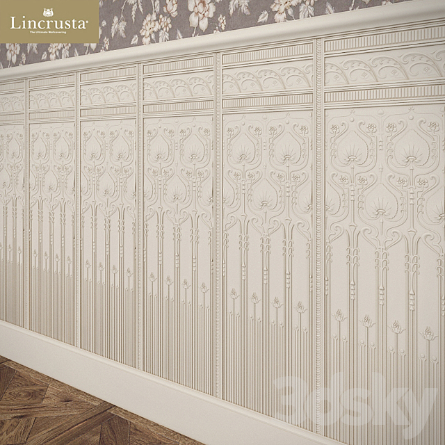 Linkrusta Edwardian DadoPanel RD1964 3d