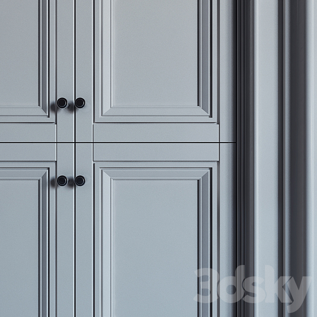 Built-in closet 02 \\ fitted wardrobe 02 3d