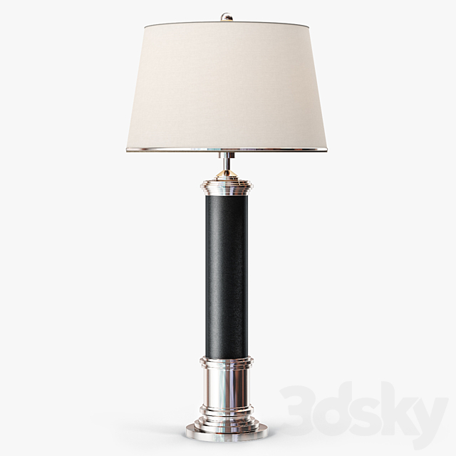 Frederick Cooper Leather Column Table Lamp 3d