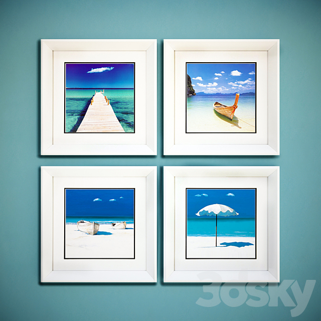 The picture in the frame: 20 piece (Collection 49) Sea theme 3DSMax File - thumbnail 3