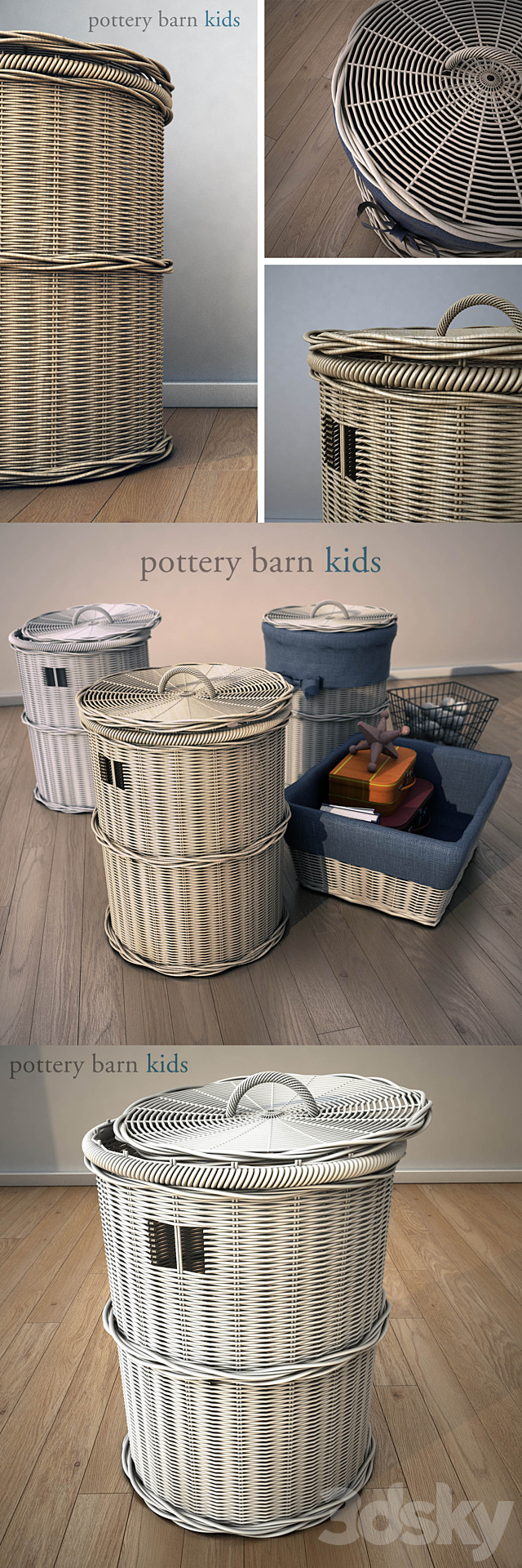 Pottery barn kids. basket. 3DSMax File - thumbnail 1