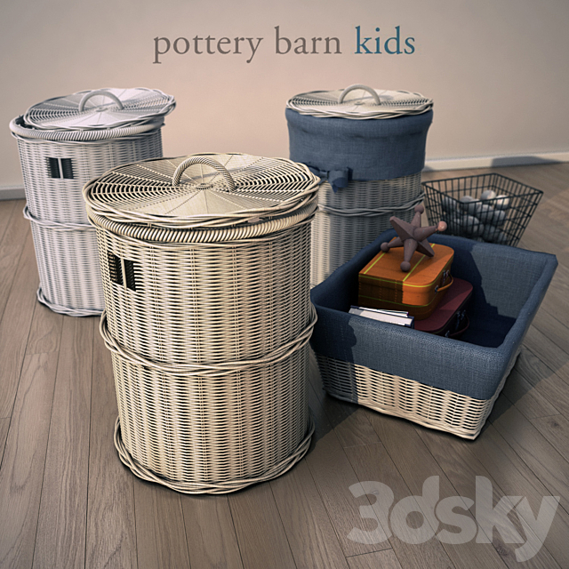 Pottery barn kids. basket. 3DSMax File - thumbnail 2
