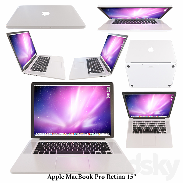 Notebook Apple MacBook Pro Retina 15 ” 3DSMax File - thumbnail 1