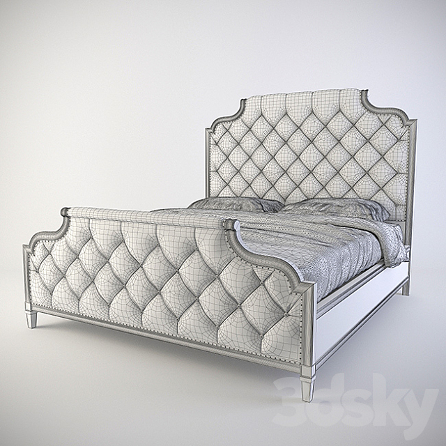 Bed Bernhardt Marquesa Upholstered Bed 3DSMax File - thumbnail 2