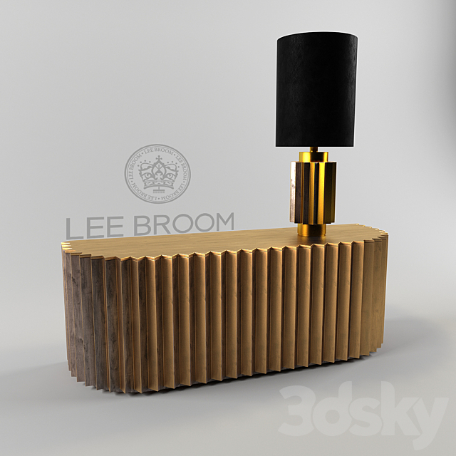 Chest of drawers and a desk lamp Lee Broom 3DSMax File - thumbnail 1