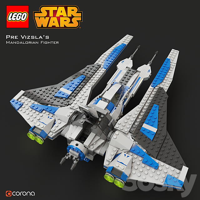 LEGO SW Pre Vizsla's Mandalorian Fighter 3d