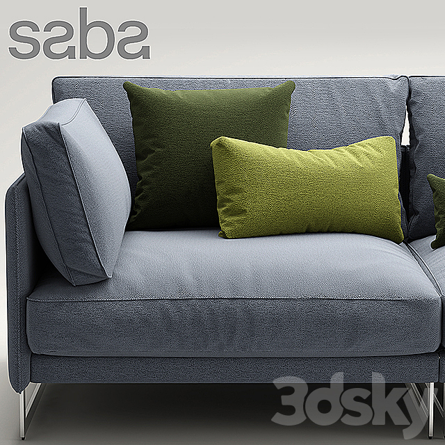 Sofa and chair Saba Italia LIVINGSTON Sofa 3DSMax File - thumbnail 2