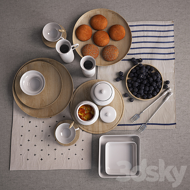 Serving with blackberries Free Download