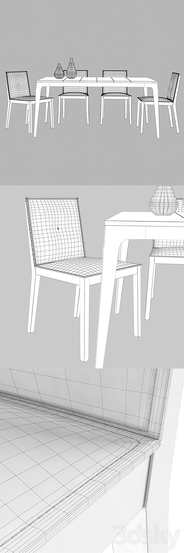 Jag table and chair Esedra (Alf + daFrè) 3d