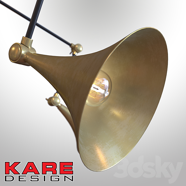 Pendant Lamp Trumpet Brass Spider 5-lite 3DSMax File - thumbnail 2