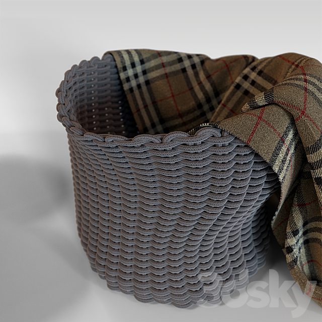 Basket Rope Round 3d