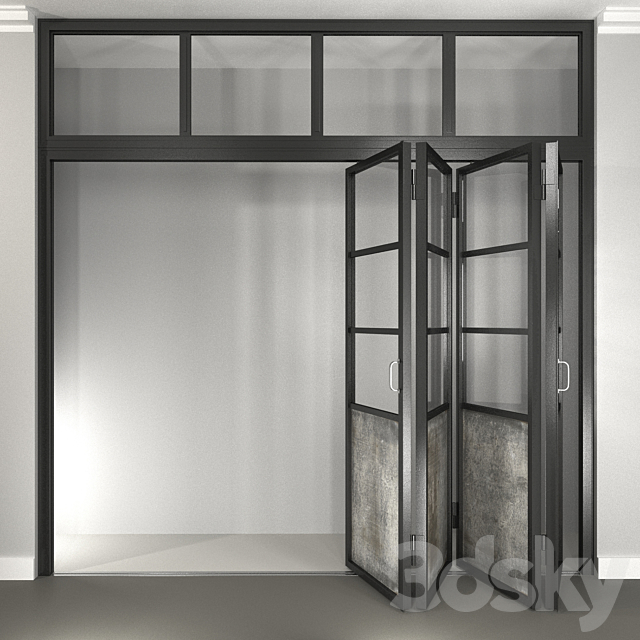 Steel Folding Door 3d