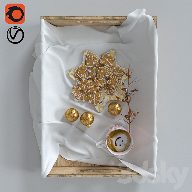 Breakfast in bed 3d