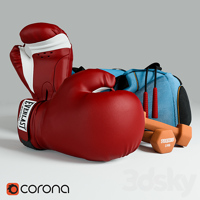 Boxing set 3d