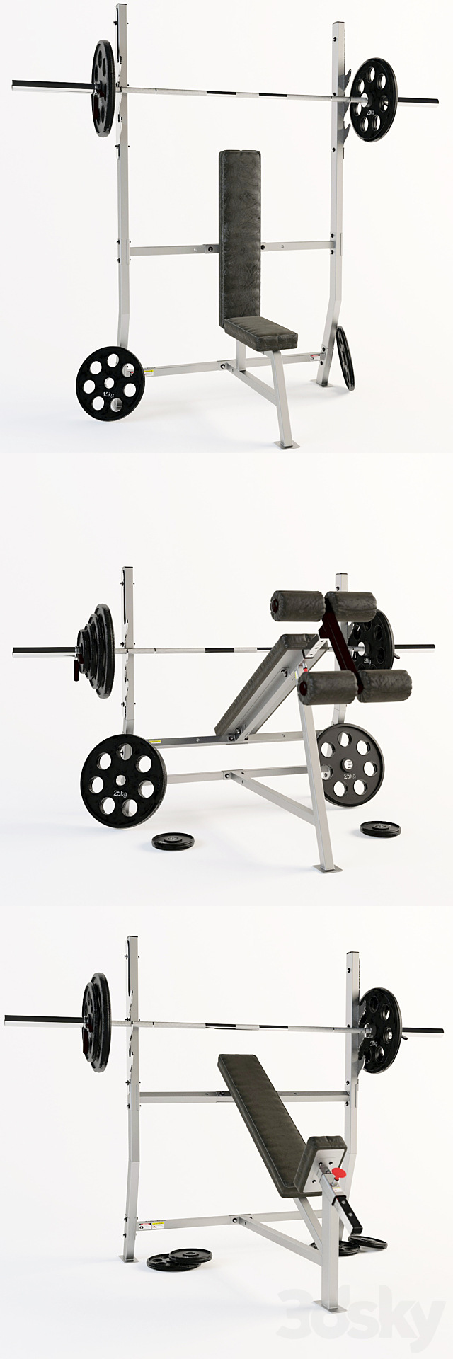 Bench for a press Body Solid 3d