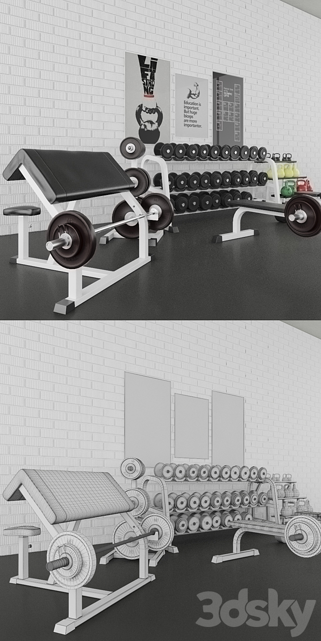 Gym set 3DSMax File - thumbnail 3