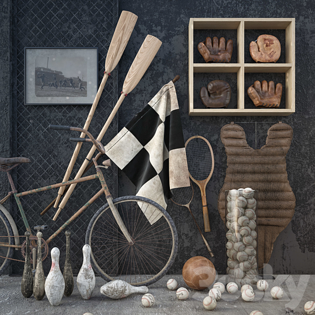 Vintage sport decor Free Download