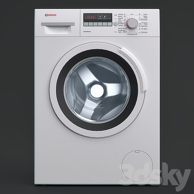 Washing machine and laundry basket 3DSMax File - thumbnail 3