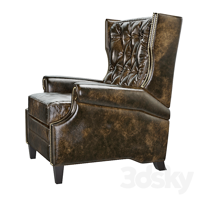 Armchair Hooker Furniture Balmoral Blair Recliner 3DSMax File - thumbnail 2