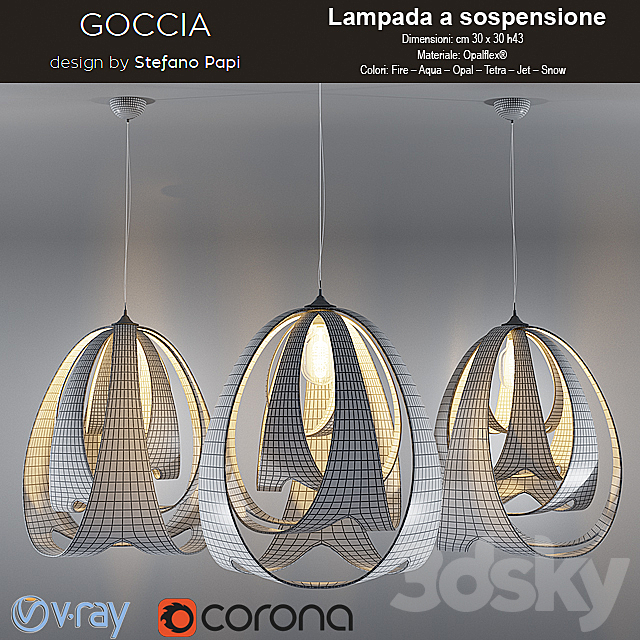 GOCCIA Lampada a sospensione 3DSMax File - thumbnail 3