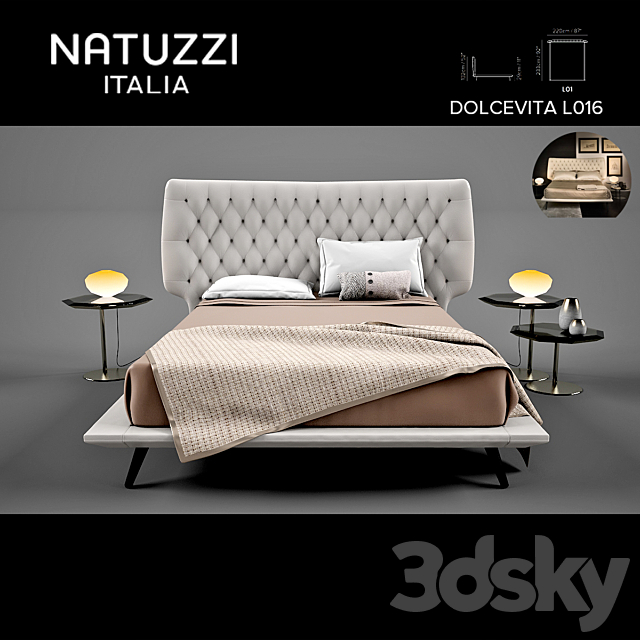 NATUZZI Dolcevita Bed L01 3DSMax File - thumbnail 1