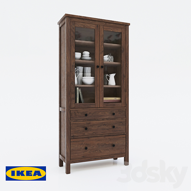 Wardrobe showcase IKEA HEMNES 3DSMax File - thumbnail 1