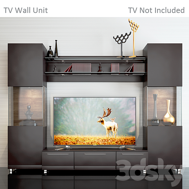 TV WALL UNIT 2 3DSMax File - thumbnail 1