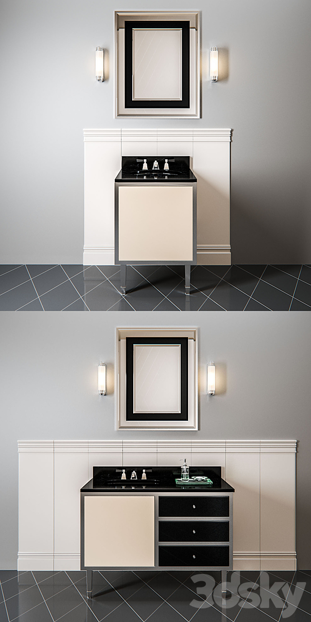 Devon & Devon - Jazz collection (3 Vanity Unit) 3d