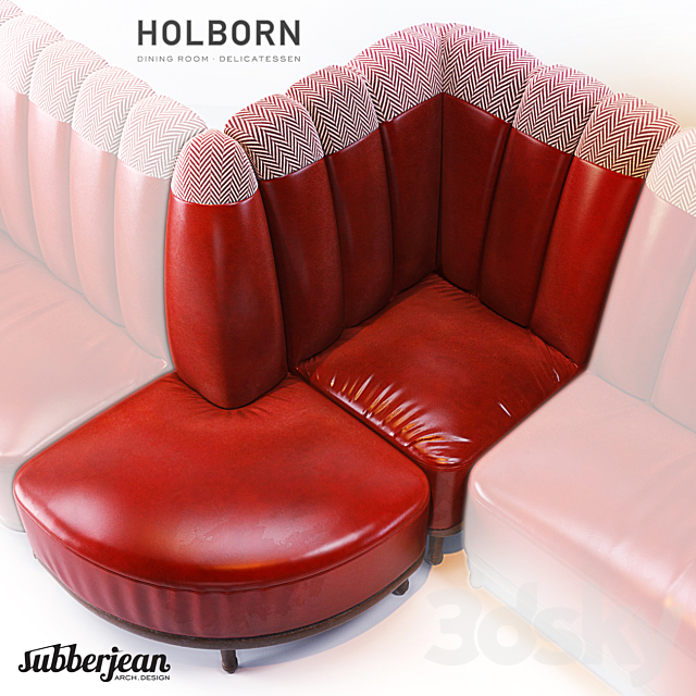 Holborn Dining Lounge Sofa Corners 3DSMax File - thumbnail 1