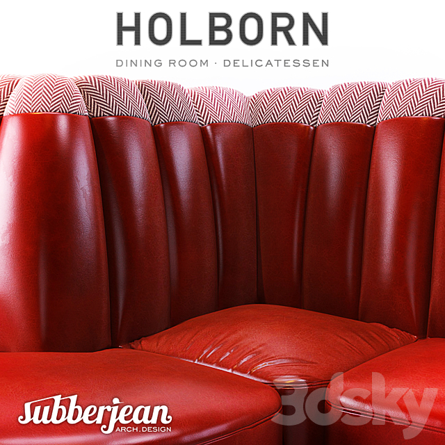 Holborn Dining Lounge Sofa Corners 3DSMax File - thumbnail 2