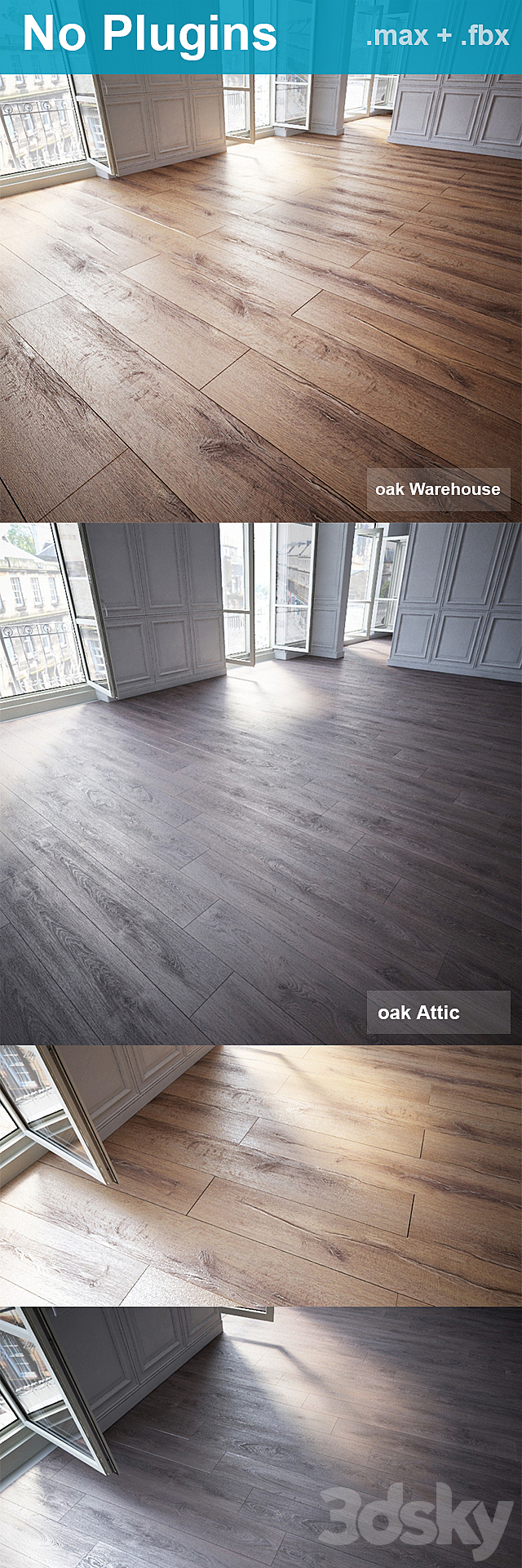 Parquet 8 (2 species. without the use of plug-ins) 3d