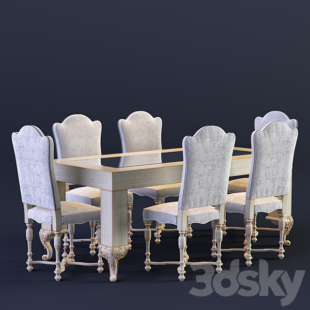 Dolfi \\ Table \\ Chairs \\ 0359 3DSMax File - thumbnail 1