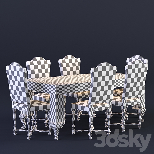 Dolfi \\ Table \\ Chairs \\ 0359 3DSMax File - thumbnail 2