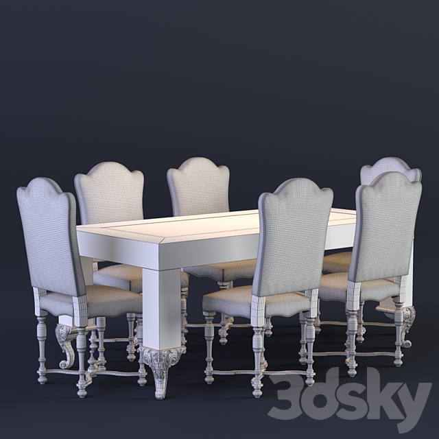 Dolfi \\ Table \\ Chairs \\ 0359 3DSMax File - thumbnail 3