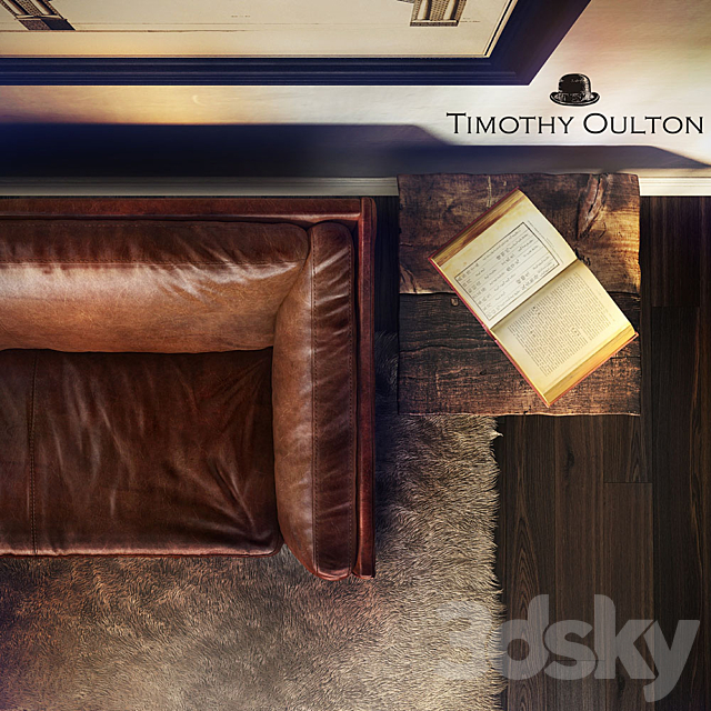 Reggio High Back Sofa. Timothy Oulton 3DSMax File - thumbnail 3