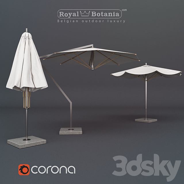 Royal Botania Umbrellas 3DSMax File - thumbnail 1