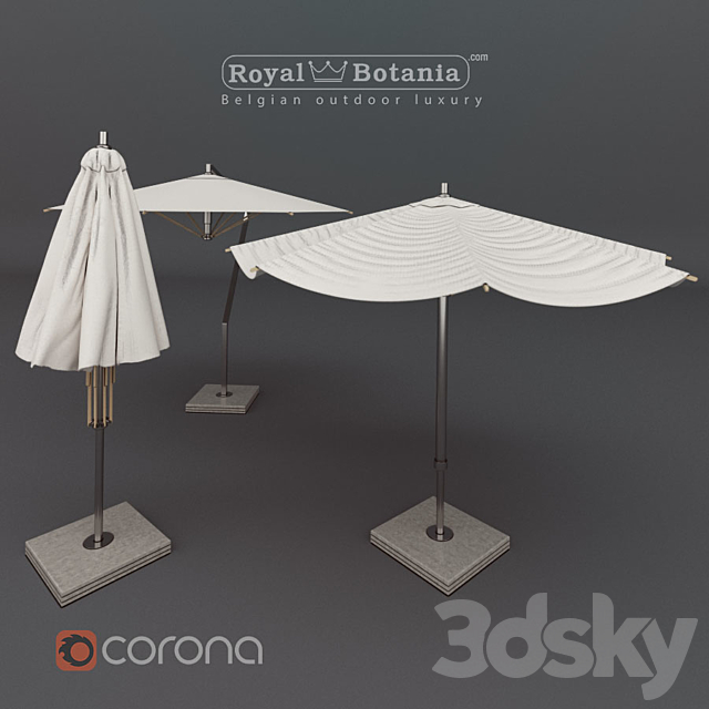 Royal Botania Umbrellas 3DSMax File - thumbnail 2