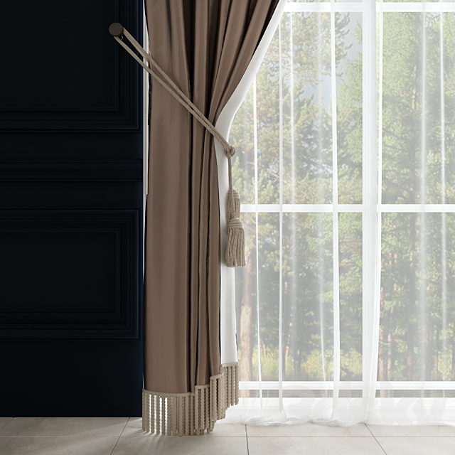Curtain with fringes and pickup 3DSMax File - thumbnail 2