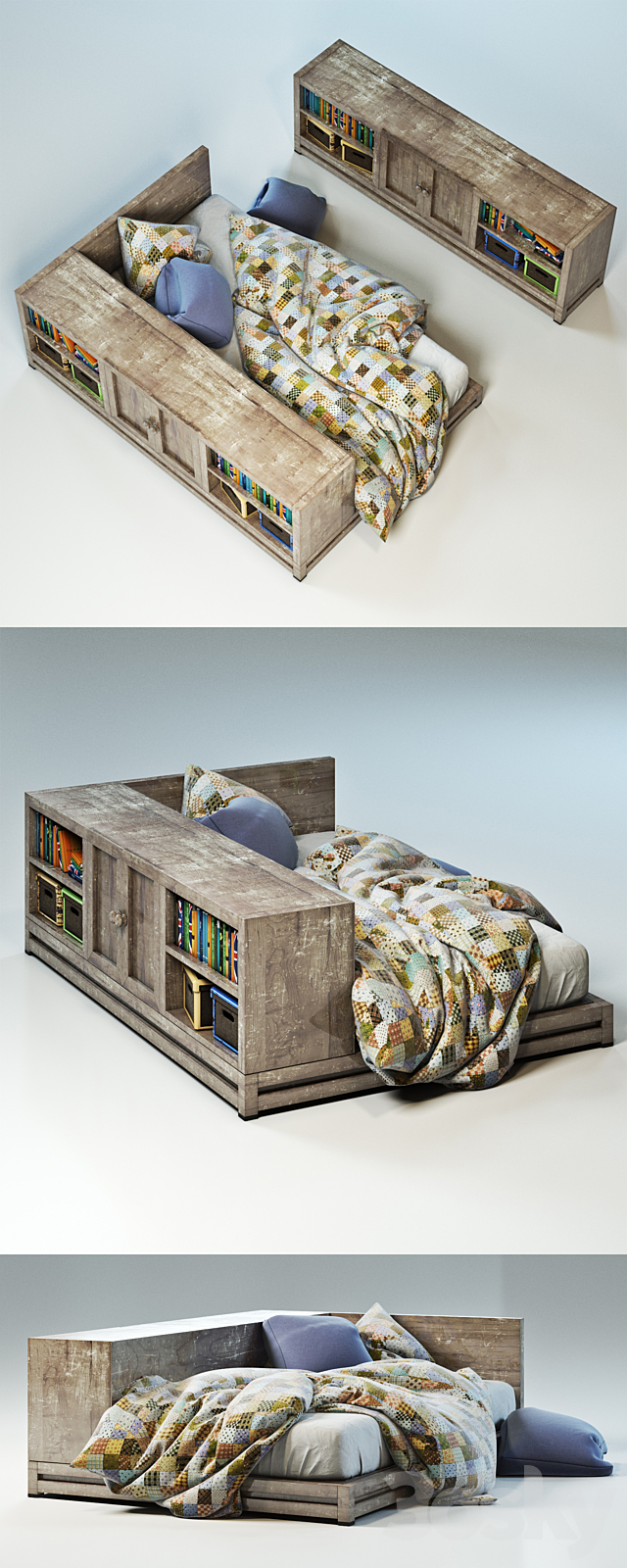 Bed for a teenager 3DSMax File - thumbnail 2