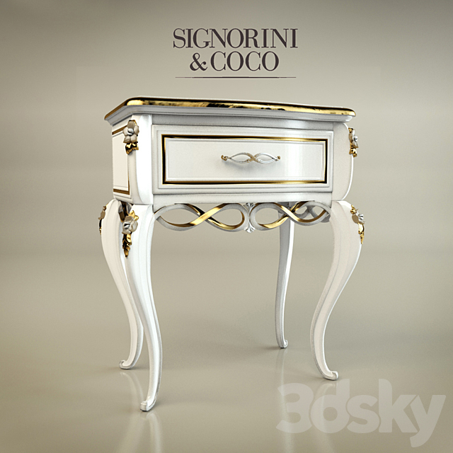 signorini & coco forever bedside table 3DSMax File - thumbnail 1