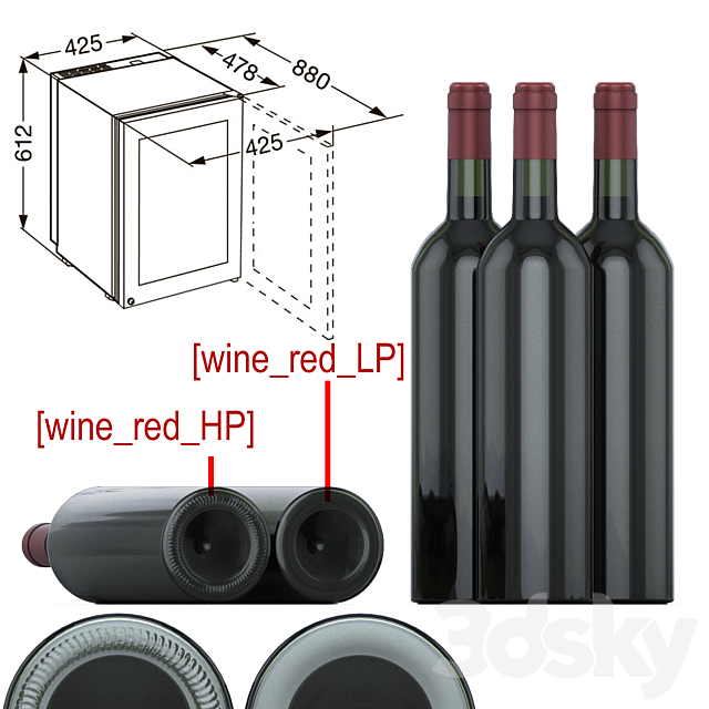 Wine Cabinet Liebherr WKes 653 – 20 GrandCru 3DSMax File - thumbnail 3