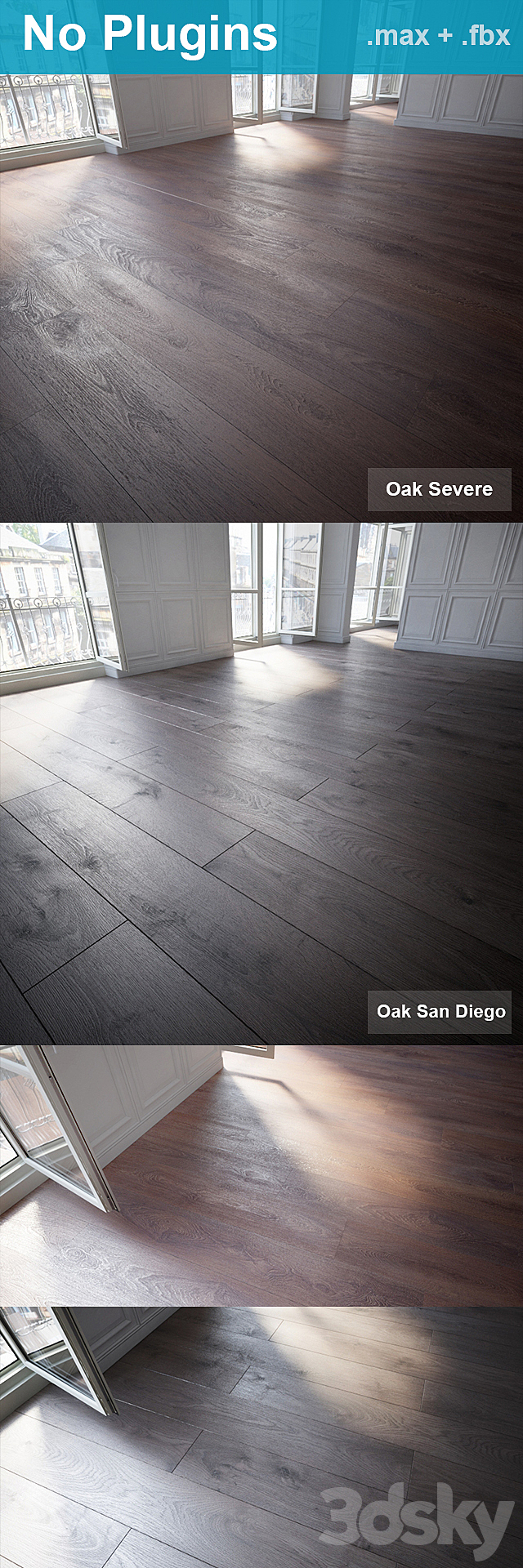 Parquet 9 (2 species. without the use of plug-ins) 3d